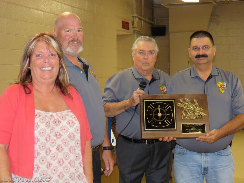 The Boot Raynor Training Award was awarded to Christopher P. Smith of the Ferndale VFD - 408 training hours.