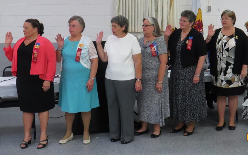 2015 Ladies Auxiliary Officers (L-R)
President Theresa Winkelemyer
Vice-Pres. Dottie Dean
Secretary  Patti Kidwell
Treasurer  Sharon Owen
Historian   Jane Huffman
Guard       Diane Jones